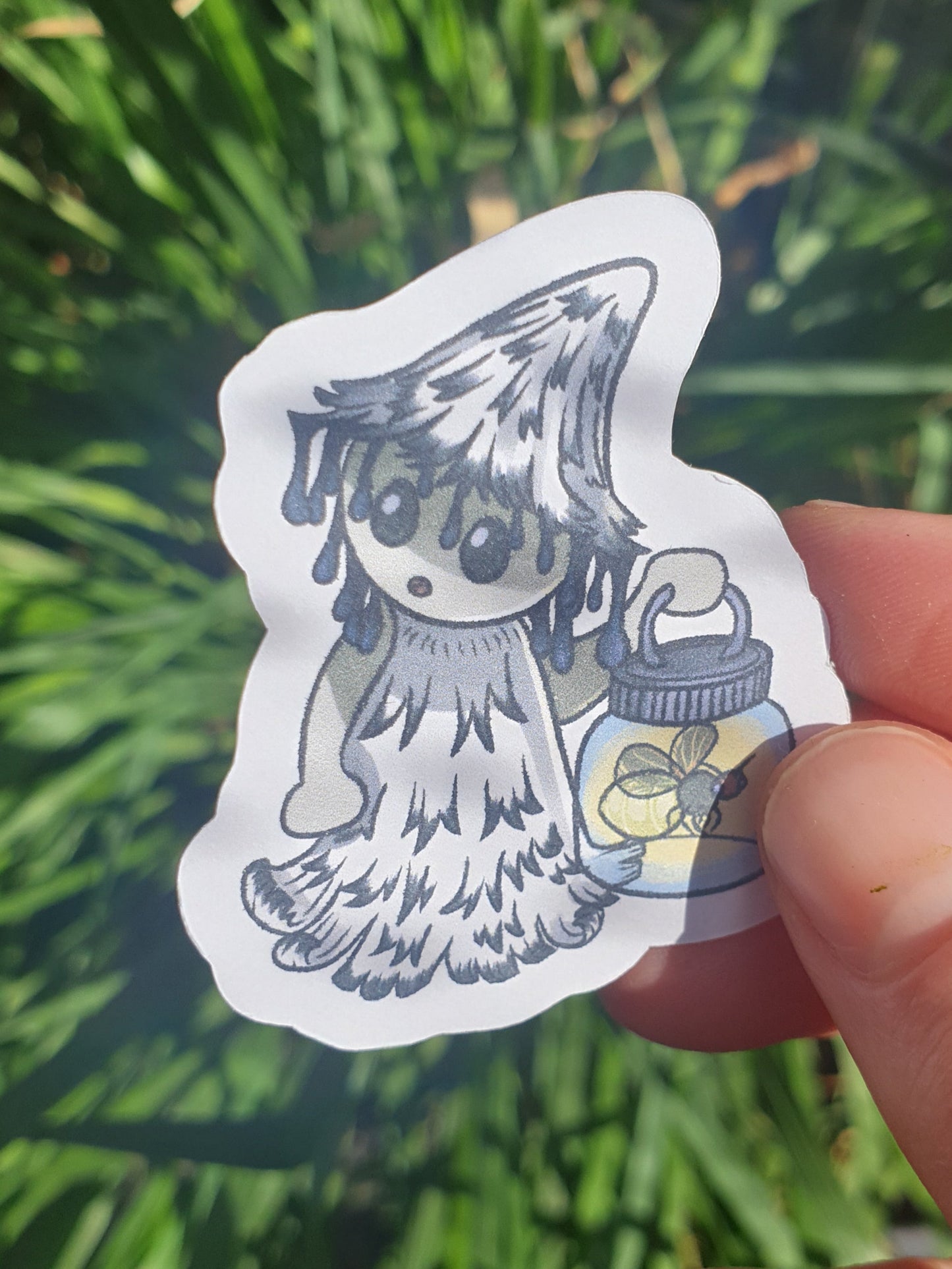 Shaggy Inkcap Mushroom Witch sticker