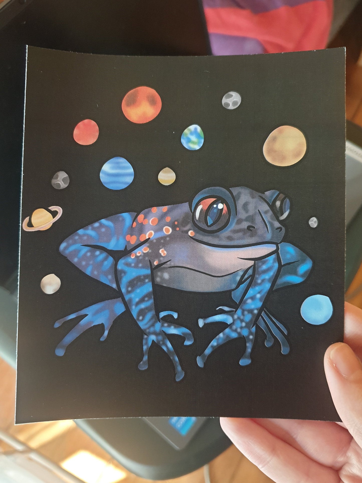 Galaxy Toad art print - Chronically Crafting