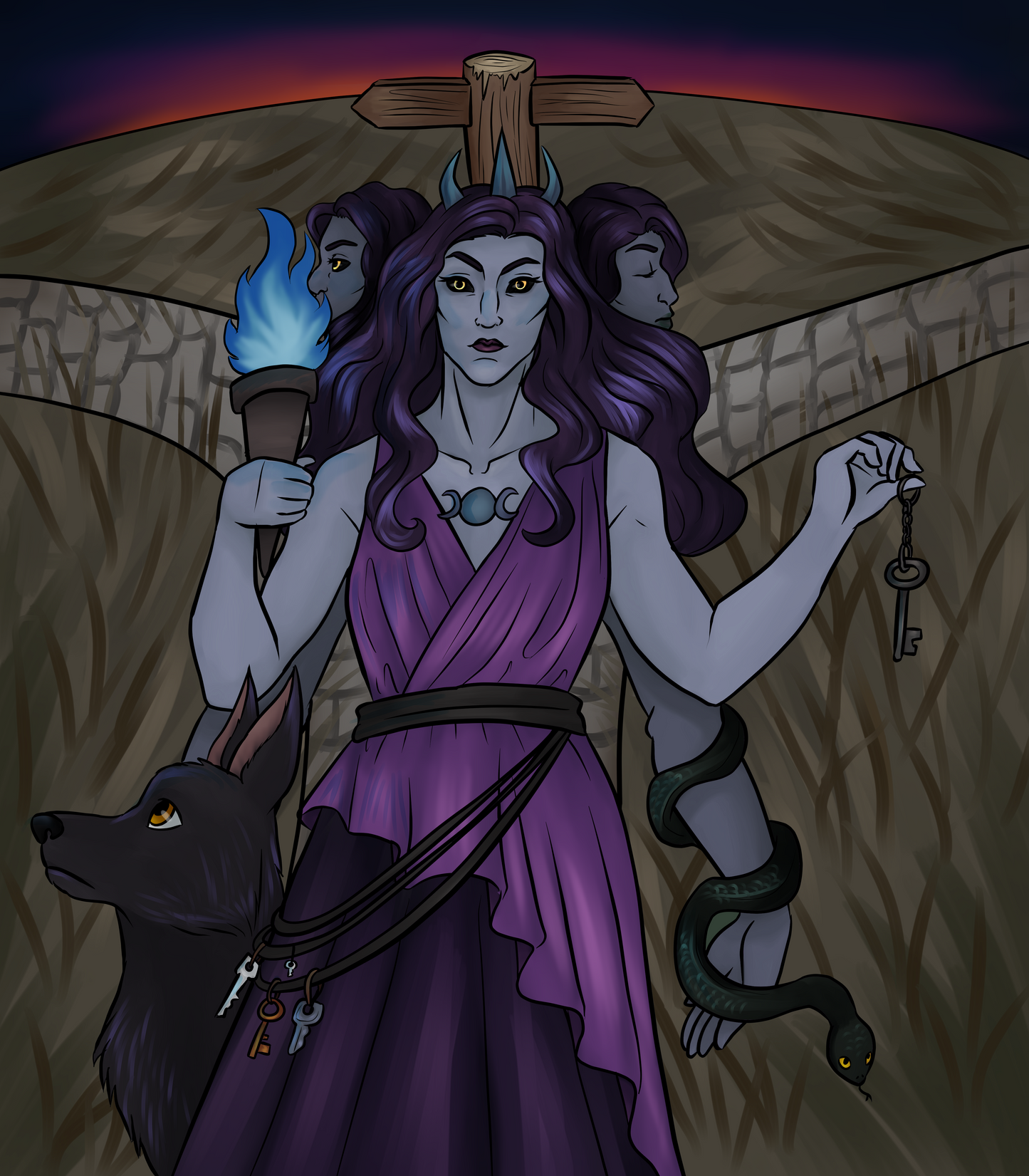 Hekate Goddess Art Print (Large)