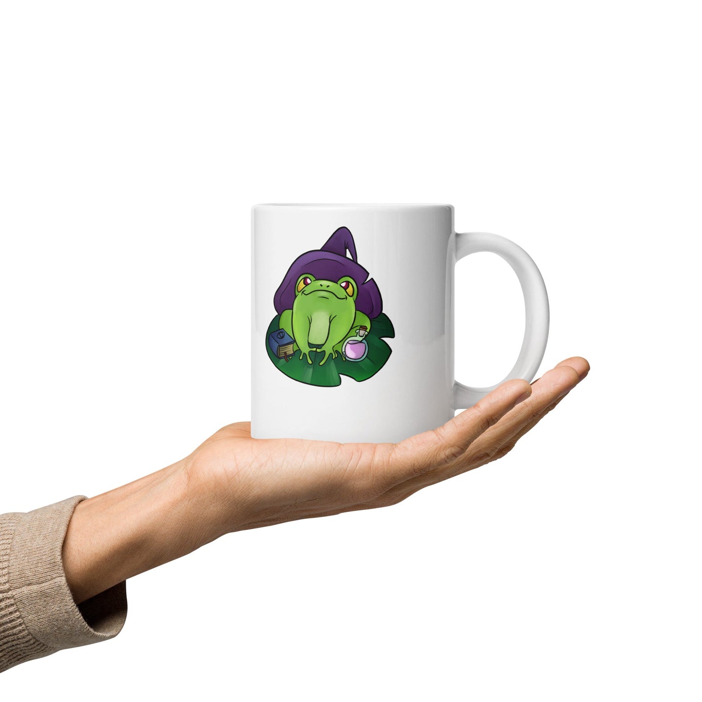 Wizard Frog | White glossy mug - Chronically Crafting