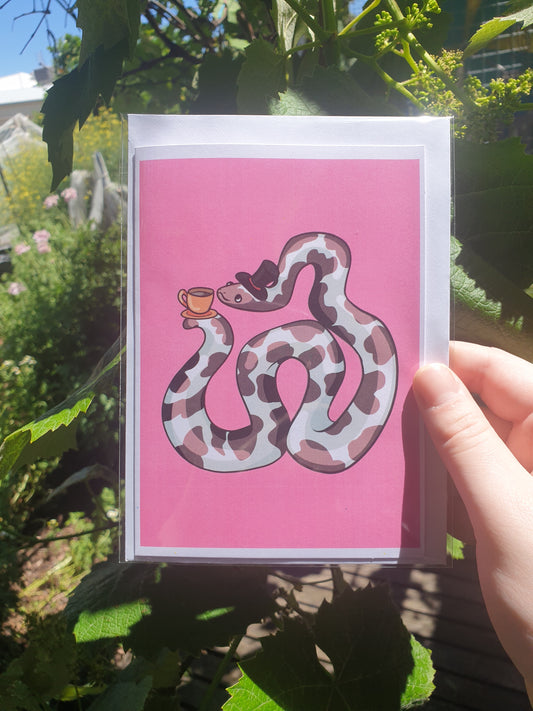 Dapper Snake Greeting Card