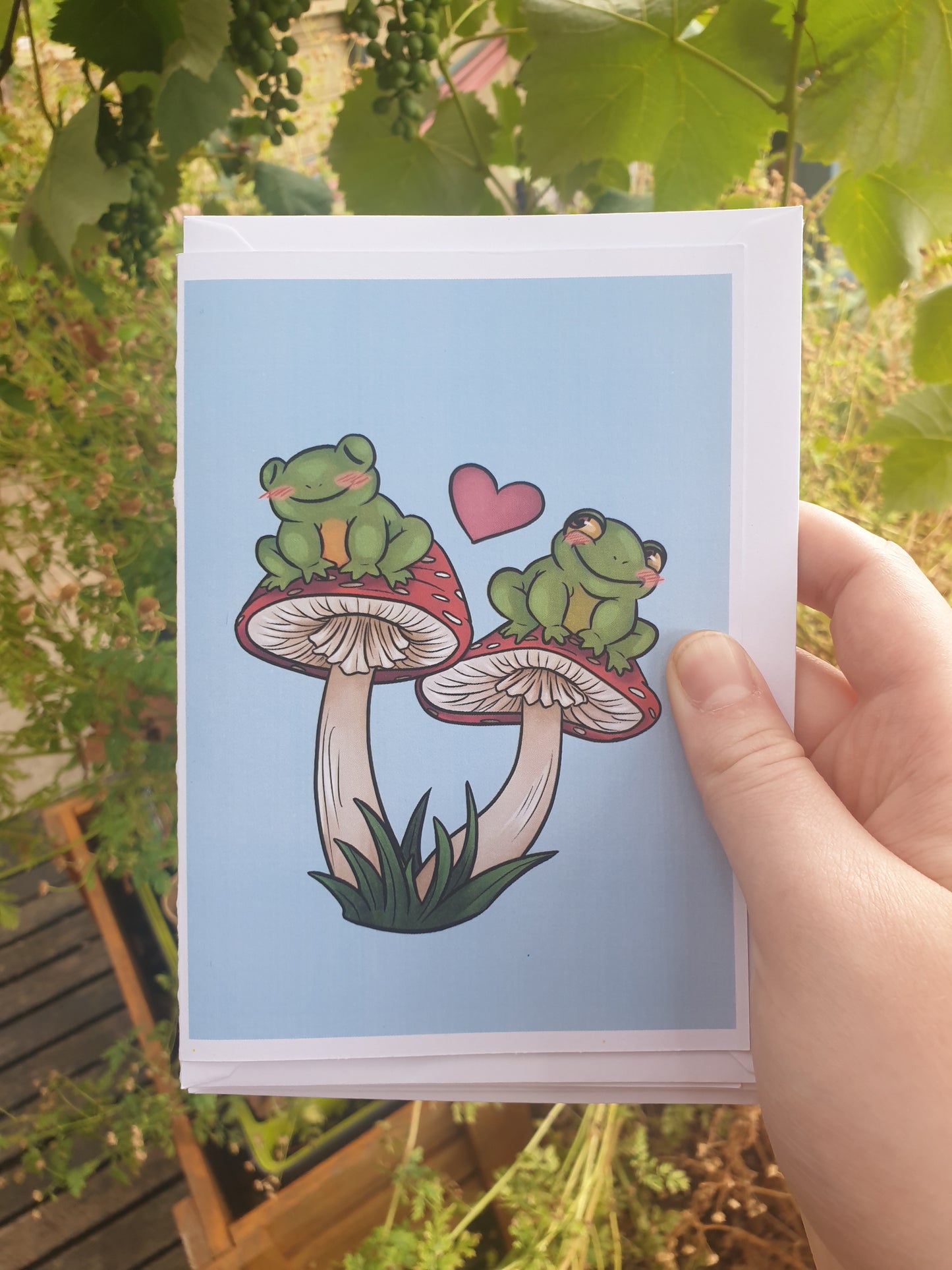 Frogs in Love Greeting Card