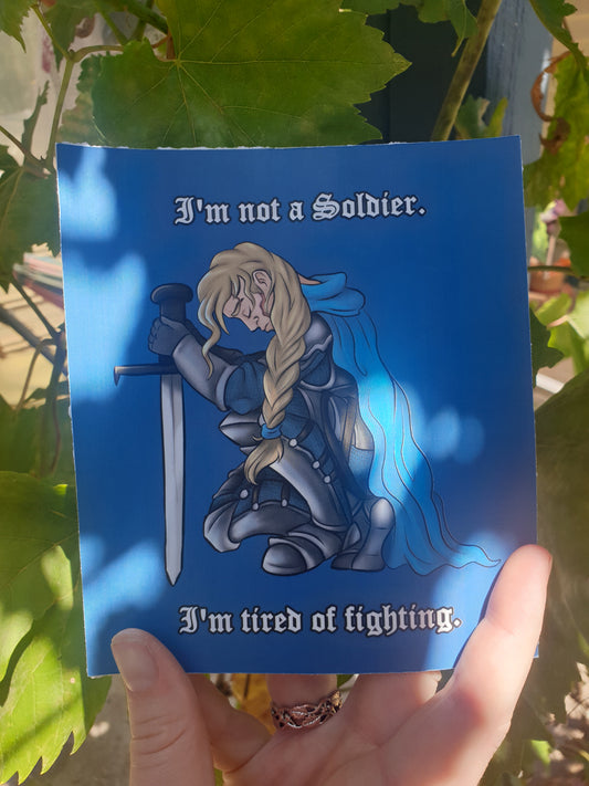 Tired of Fighting | Small Art Print
