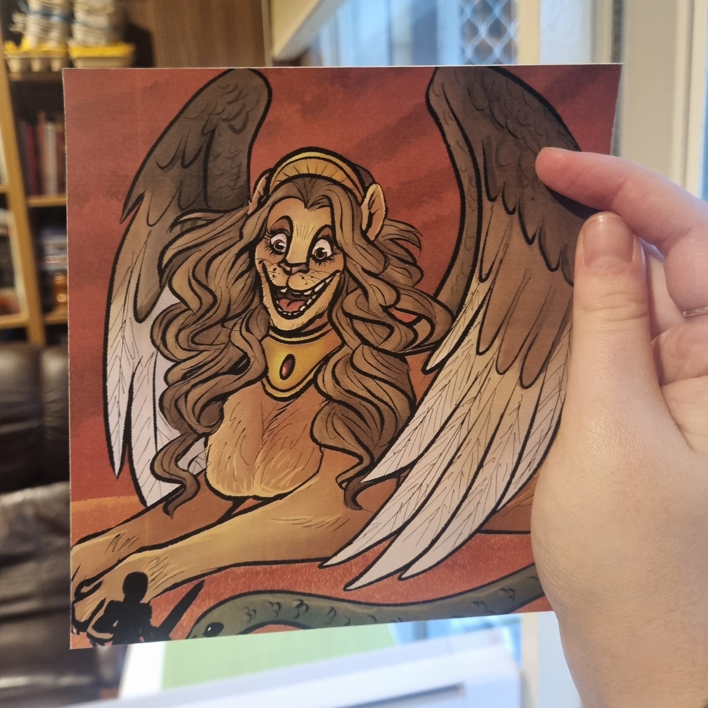 Creepy Sphinx | Small Art Print
