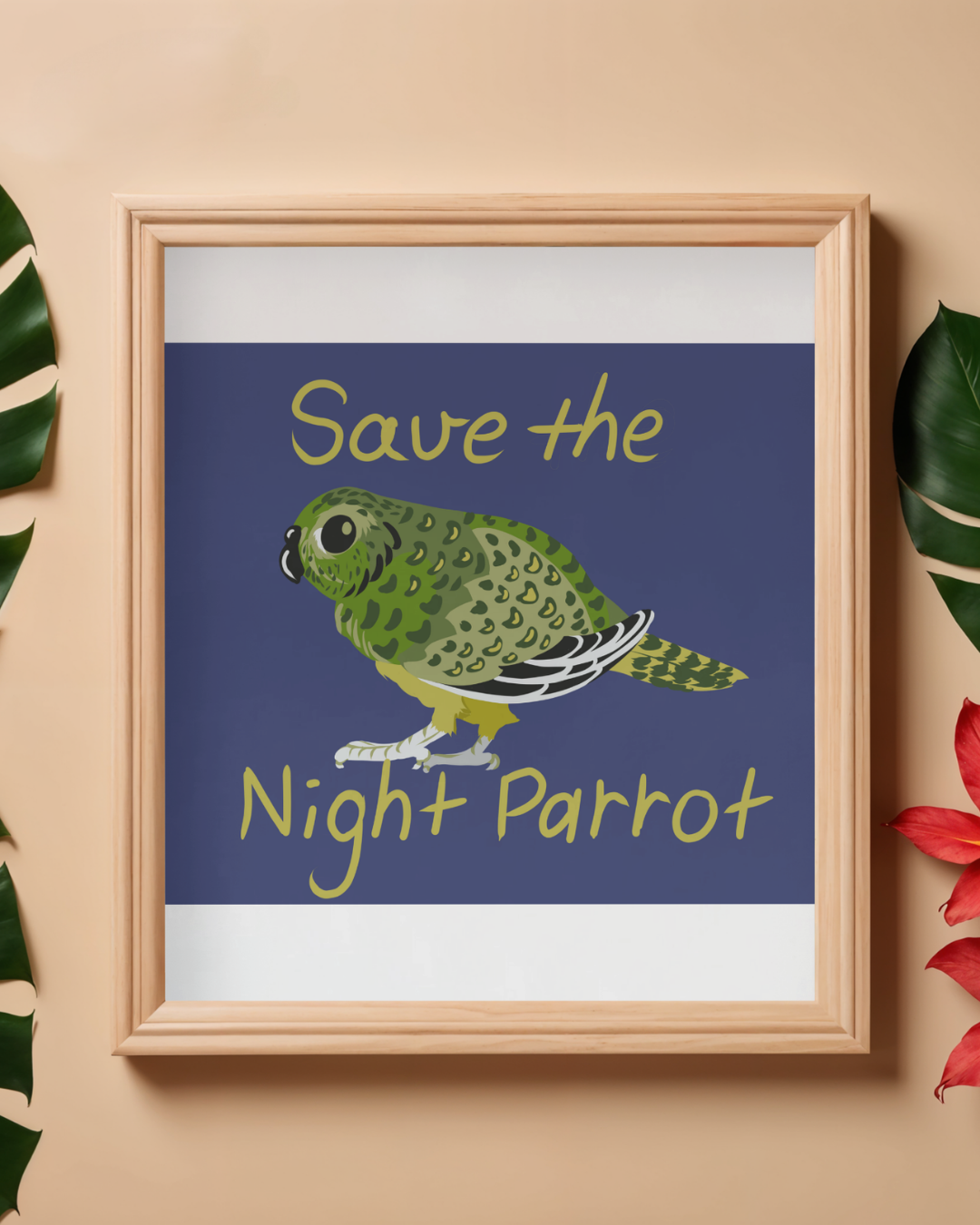 Save the Night Parrot | Small Art Print