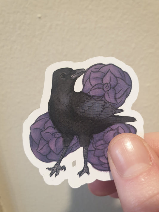 Carrion Crow sticker - Chronically Crafting