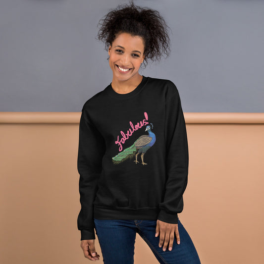 Fabulous Peacock Unisex Sweatshirt - Chronically Crafting