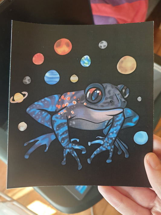 Galaxy Toad art print - Chronically Crafting
