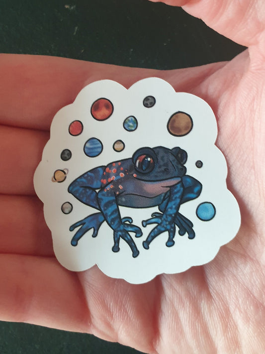 Galaxy Toad sticker - Chronically Crafting