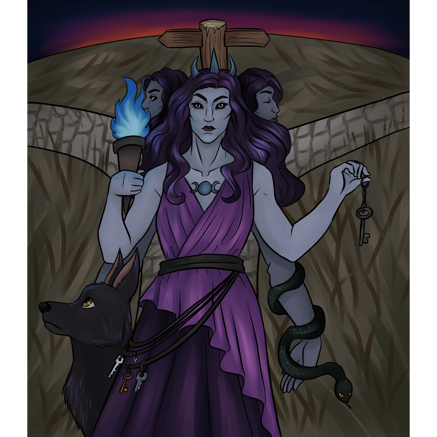 Hekate Goddess Art Print (Large) - Chronically Crafting