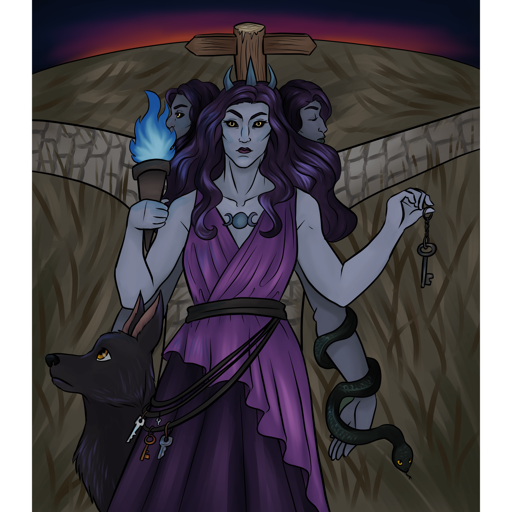 Hekate Goddess Art Print (Large) - Chronically Crafting