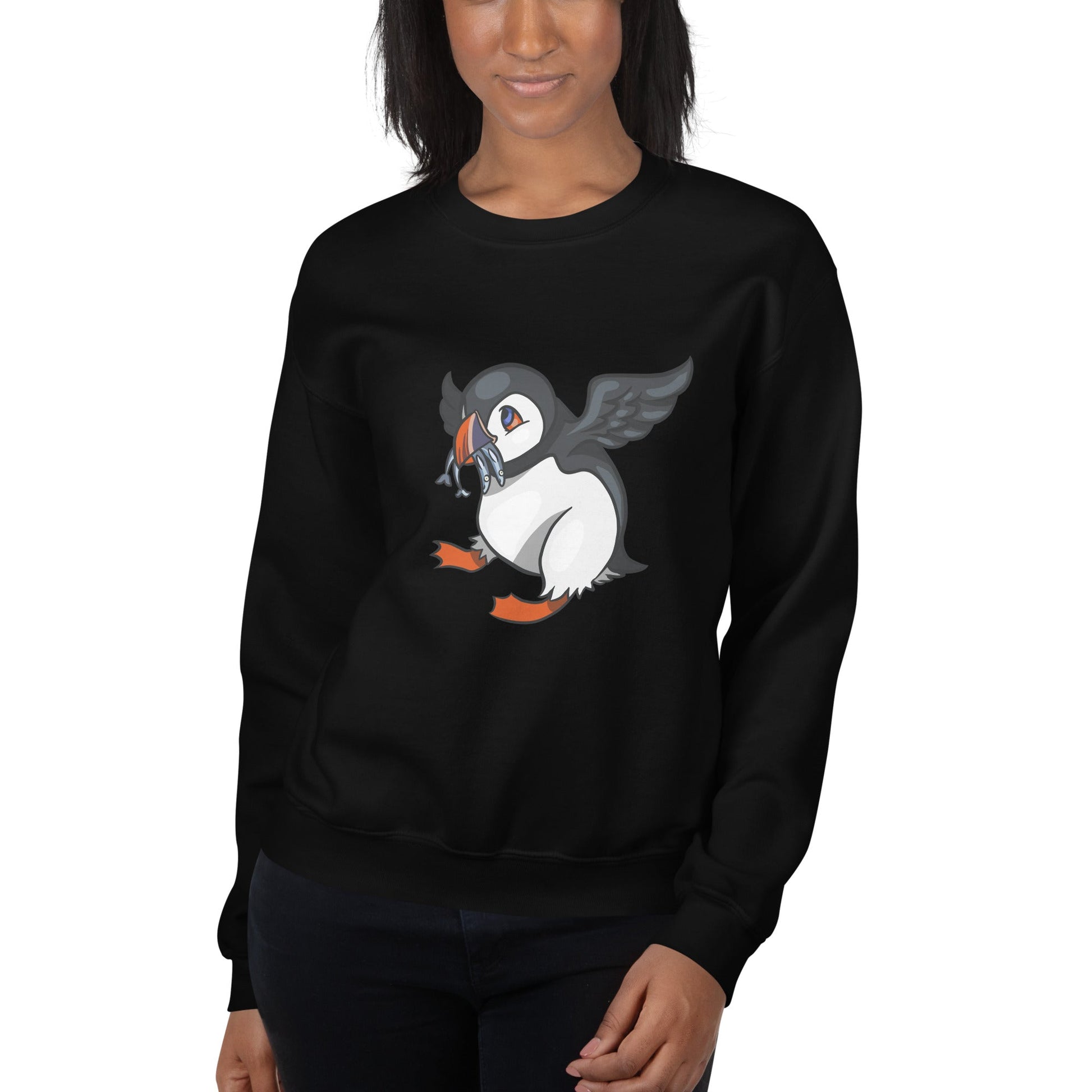 Hungry Puffin Unisex Sweatshirt - Chronically Crafting