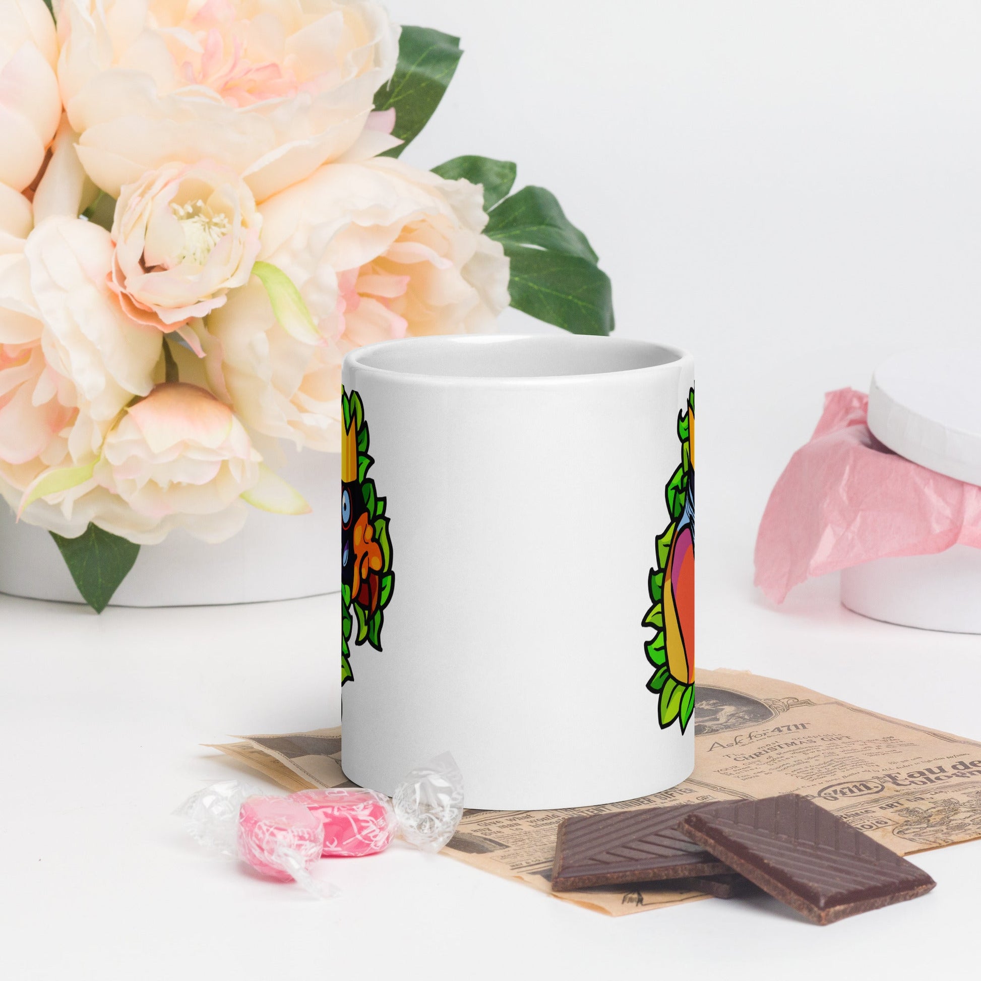 King Vulture White glossy mug - Chronically Crafting