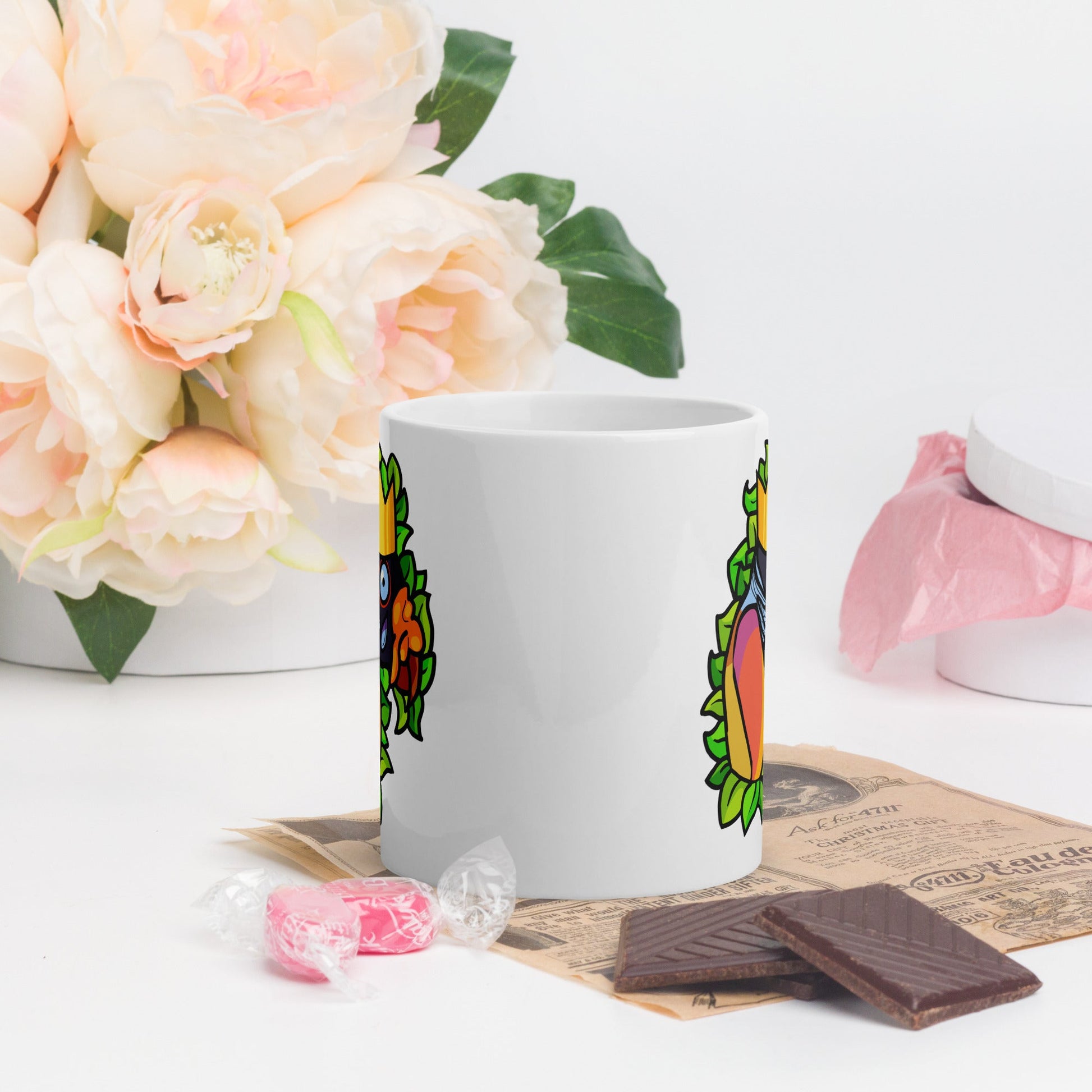 King Vulture White glossy mug - Chronically Crafting