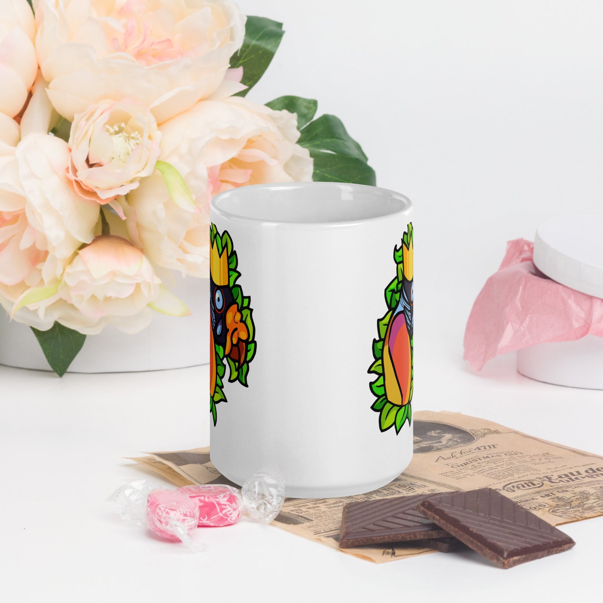 King Vulture White glossy mug - Chronically Crafting