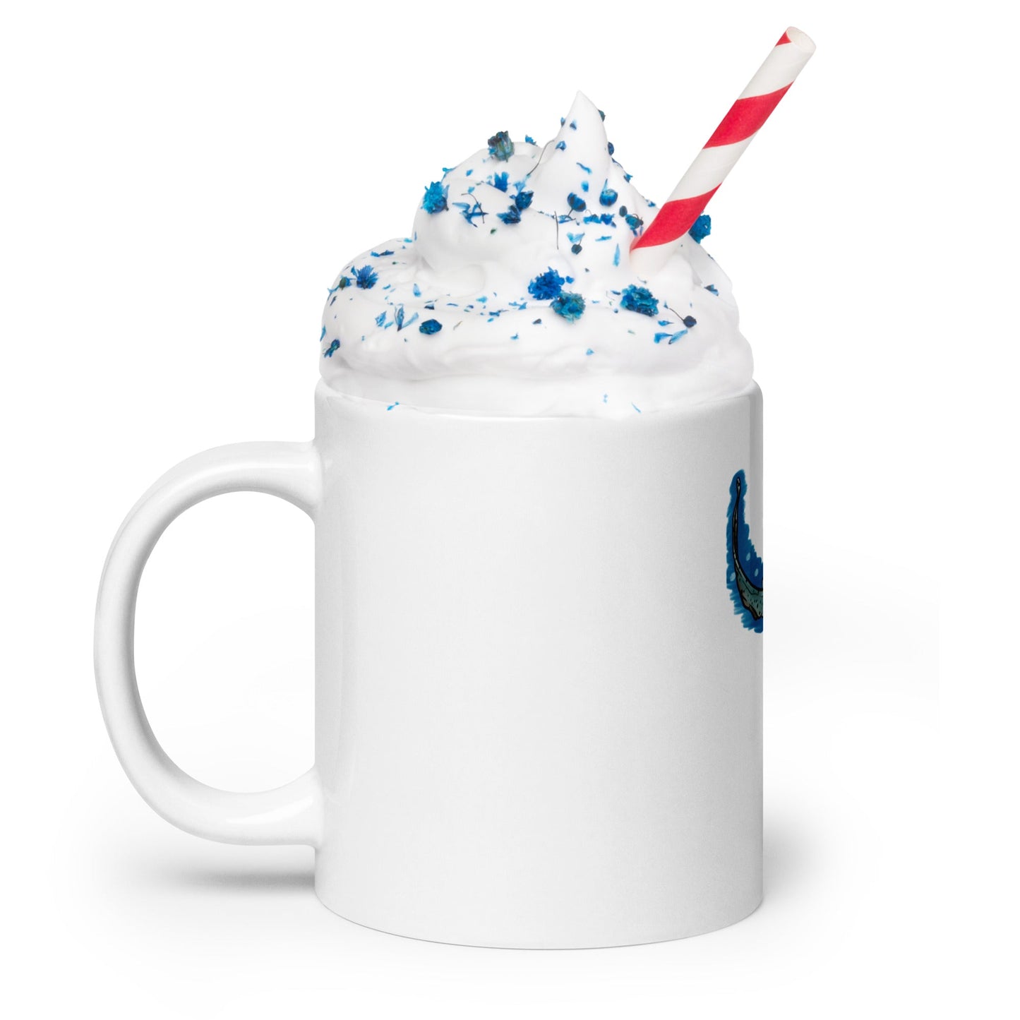 Leopard Shark White glossy mug - Chronically Crafting