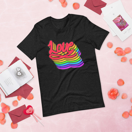 Love is a Rainbow Unisex t-shirt - Chronically Crafting