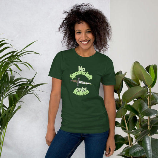 No Spoons Only Knives | Unisex t-shirt - Chronically Crafting