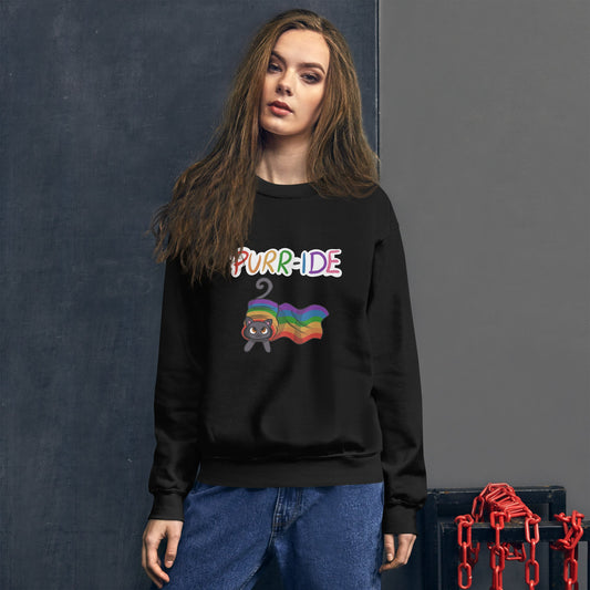 Pride Kitty Unisex Sweatshirt - Chronically Crafting