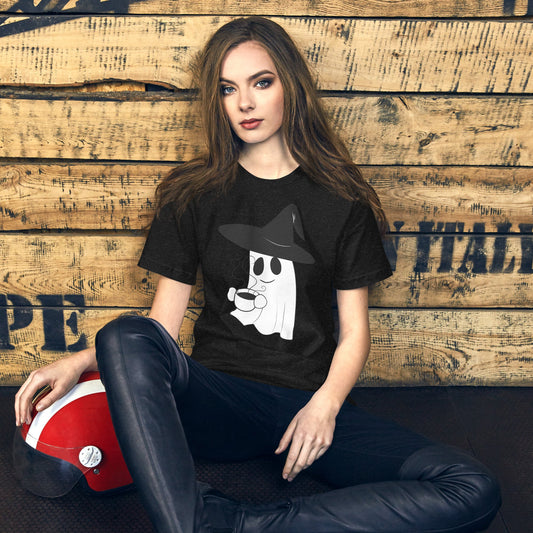 Witchy Ghost w Tea Unisex t-shirt - Chronically Crafting