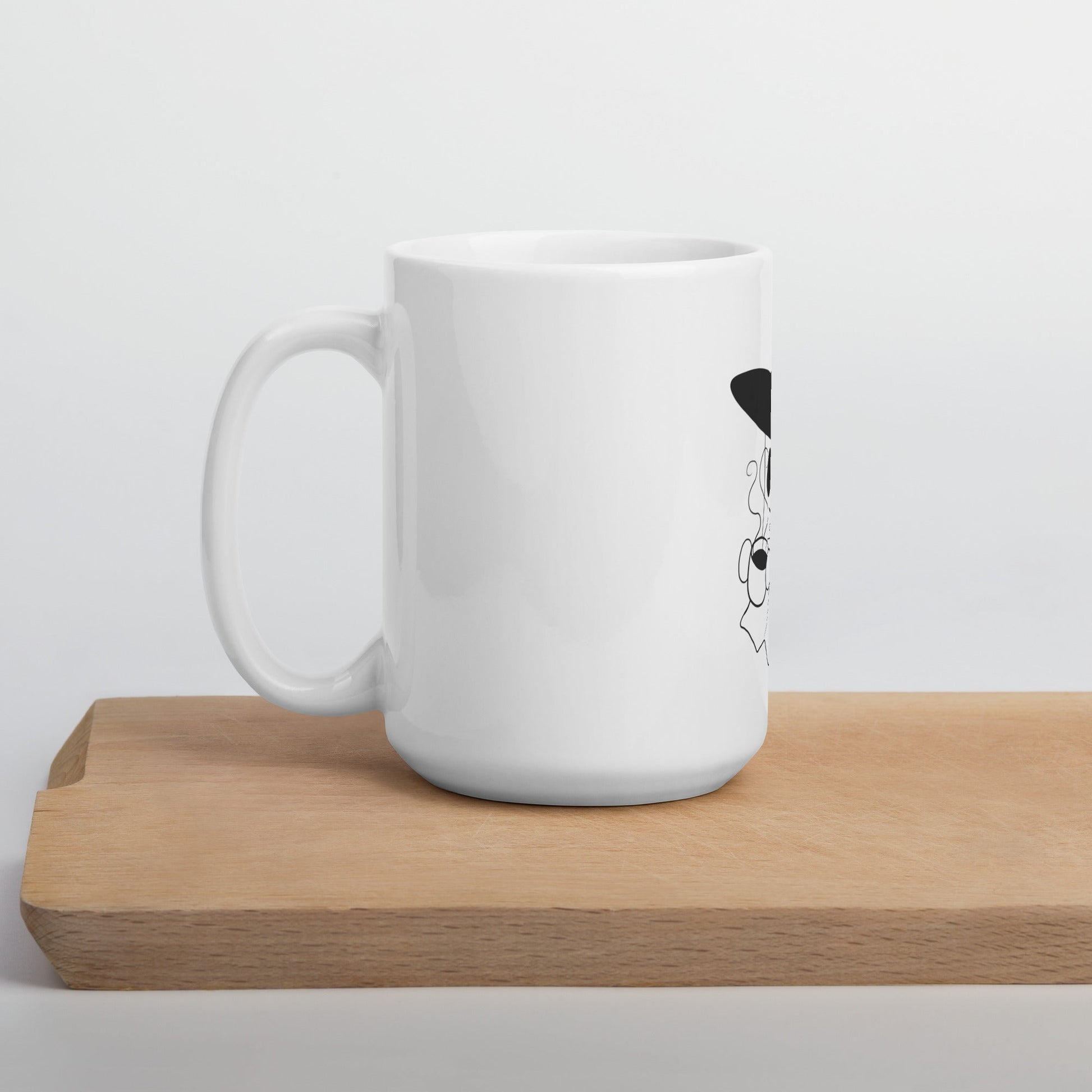 Witchy Ghost w Tea White glossy mug - Chronically Crafting
