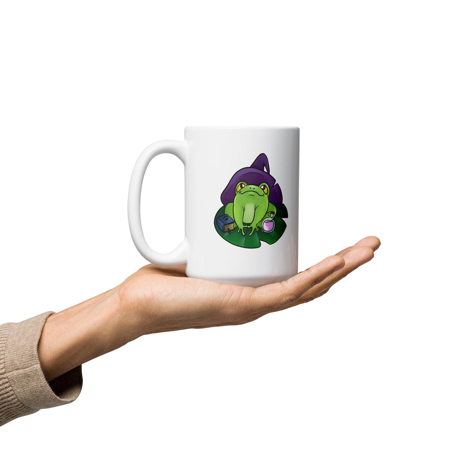 Wizard Frog | White glossy mug - Chronically Crafting