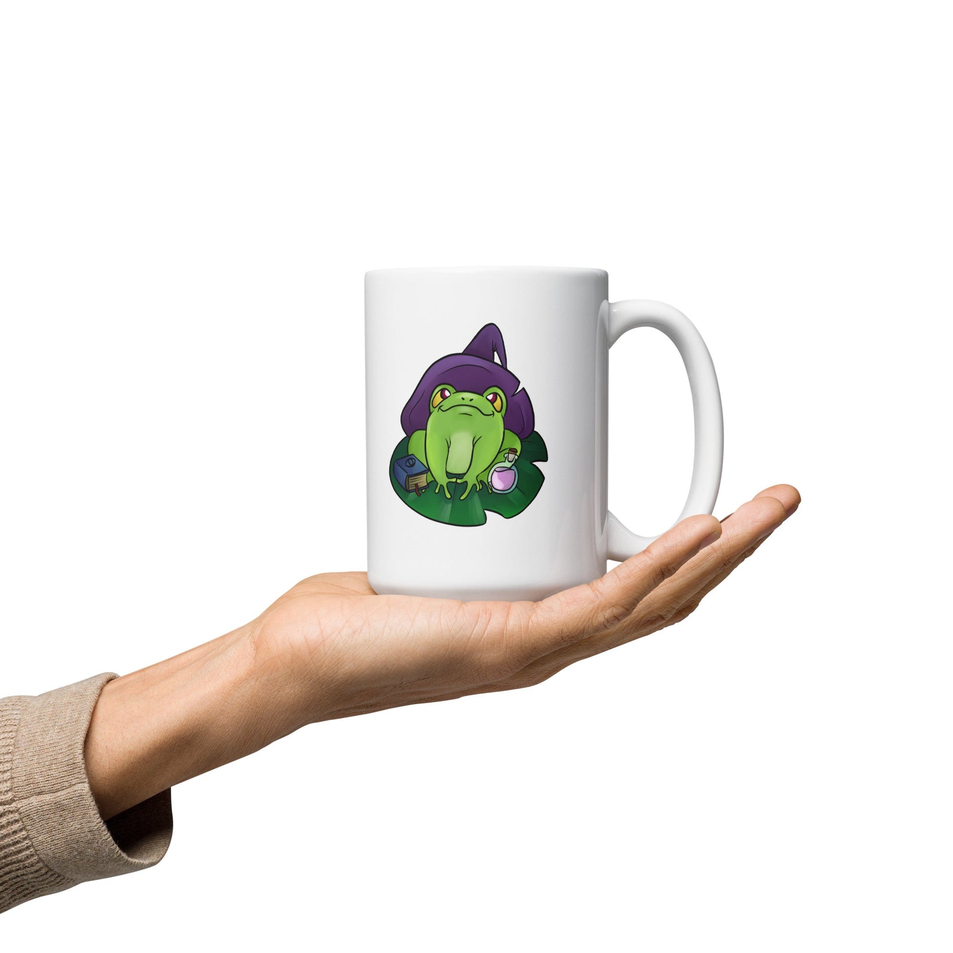 Wizard Frog | White glossy mug - Chronically Crafting