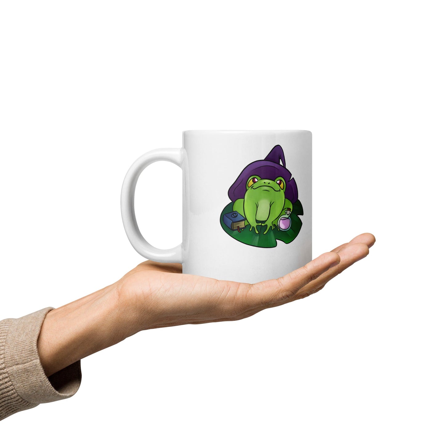 Wizard Frog | White glossy mug - Chronically Crafting