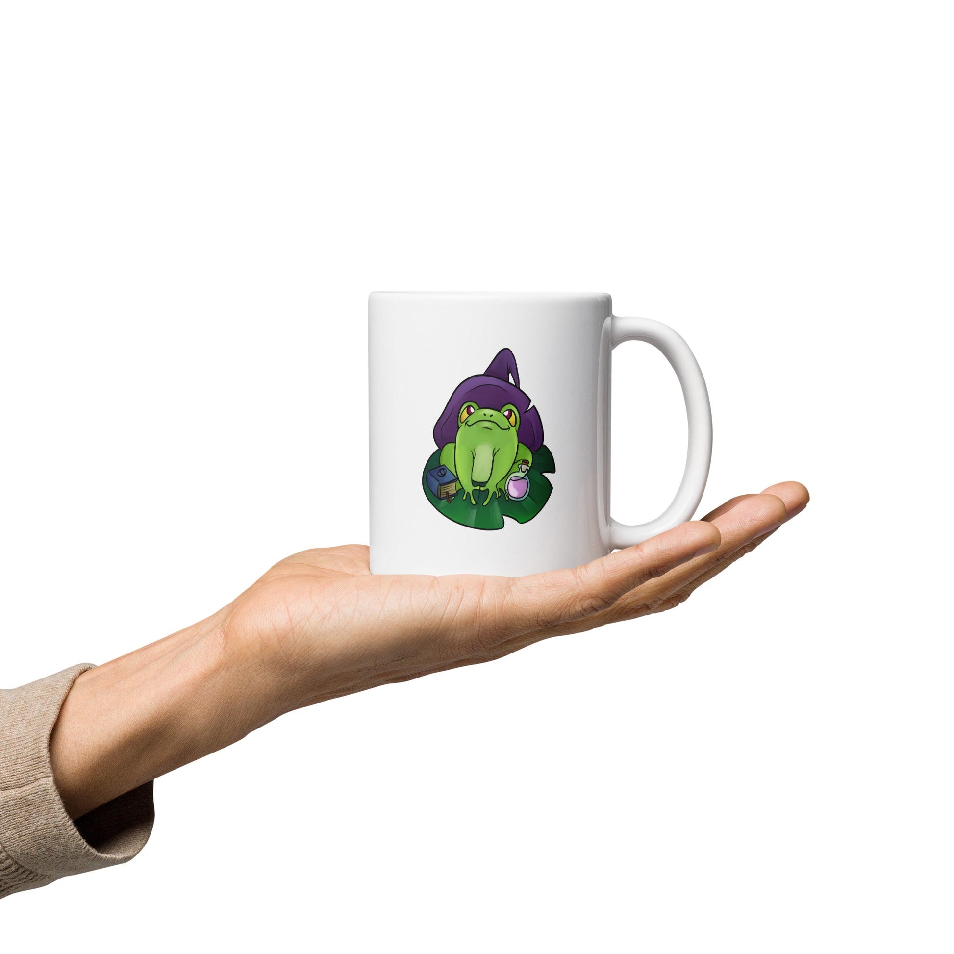 Wizard Frog | White glossy mug - Chronically Crafting